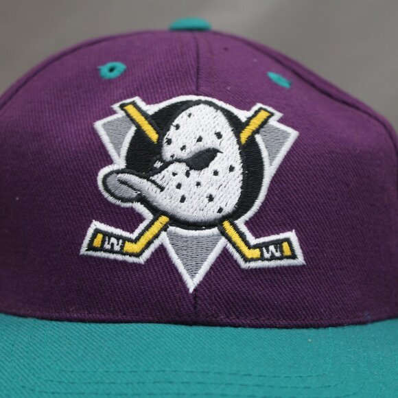 Anaheim Mighty Ducks Hat (VTG) - Classic Logo Twins Wool Blend -Adult Snapback - Picture 2 of 9